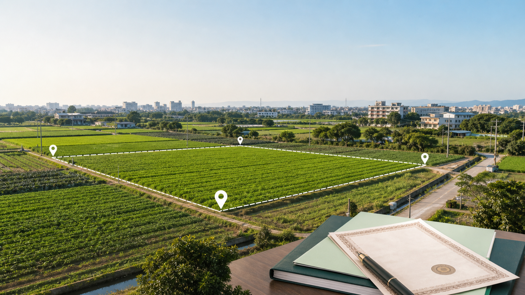 農業用地作農業使用證明書與土地增值稅評估示意圖